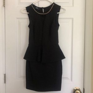 I.N. san francisco black peplum dress